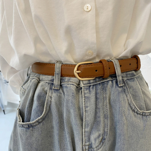 带 女士耐磨磨砂质感裤 布丁和夏天 日常百搭皮带学生青年腰带韩版