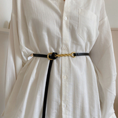 装 绝绝子个性 特色麻花腰封大衣连衣裙西装 饰腰链真皮女士腰带皮带