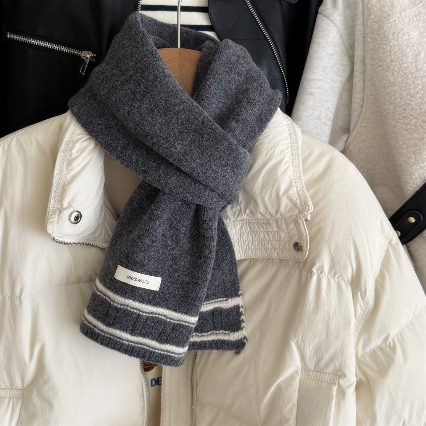 自留不臃肿又保暖纯羊毛学院风围巾秋冬季学生围脖简约百搭男女款,服饰配件/皮带/帽子/围巾,围巾/丝巾/披肩,淘宝优惠券,粉丝福利购,淘宝优惠卷