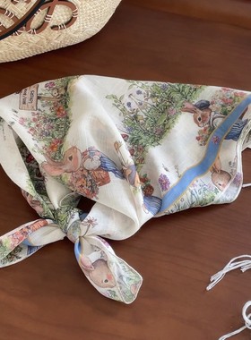 春夏秋丝巾棉麻韩系森女领巾方巾