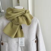 高品质精品100%纯羊毛柔软亲肤围巾纯色简约百搭冬季 围脖护颈保暖