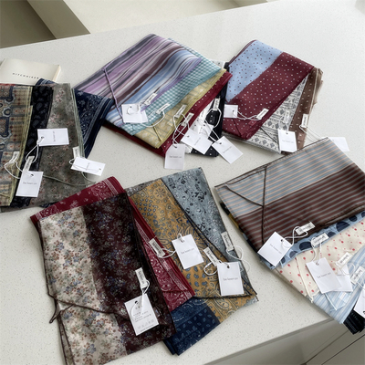 春夏秋季长条长款领巾丝巾围巾女