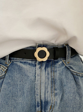 时髦ins花朵腰带韩国新款花花皮带西装连衣裙腰封少女可爱学生潮