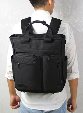 出口日本3WAY电脑双肩包托特包专利面料轻量防水商务男拎包手提包