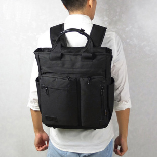 出口日本3WAY电脑双肩包托特包专利面料轻量防水商务男拎包手提包