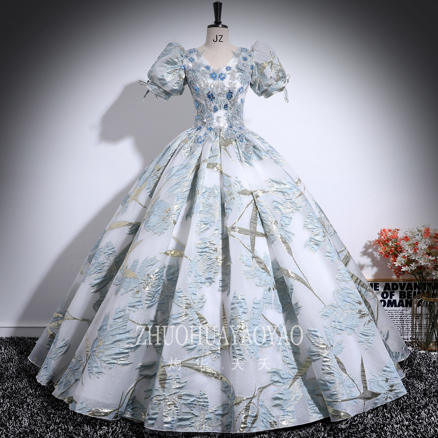 晚礼服女学生声乐艺考独唱演出服成人礼年会主持走秀蓬蓬裙高级感