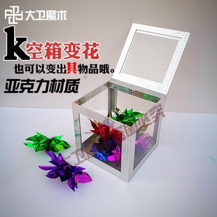 大卫魔术道具透明箱变钱空箱出钱变花空箱变钞票魔术师初学者震撼