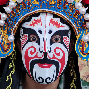 大卫舞台魔术道具川剧脸谱变脸脸皮（一张）透气性好可用水洗简单