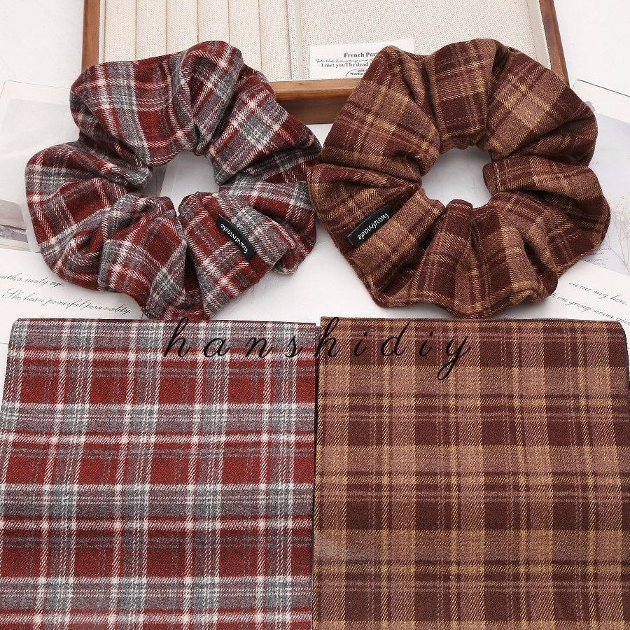 秋冬复古磨毛格纹大肠发圈手工diy布料制作肠圈头绳发饰材料布带,居家布艺,丝带/绸带/布带,淘宝优惠券,粉丝福利购,淘宝优惠卷