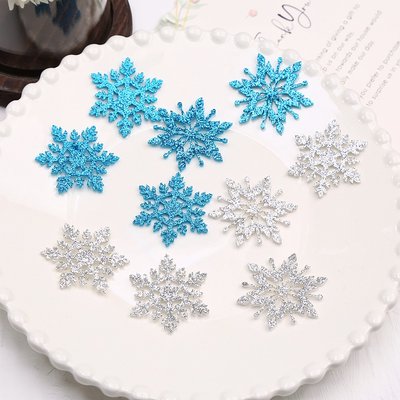 手工diy金粉雪花片发饰材料