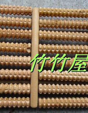 足部按摩器  16排足底竹制按摩器木制按摩轮脚搓排足底按摩木质