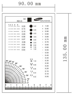 三星适用高精密 点线规 污点卡 污点规 点规 点卡 菲林尺 菲林片