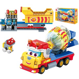 维思积木超级飞侠路奇太空车小积木拼插玩具益智维思积木儿童玩具