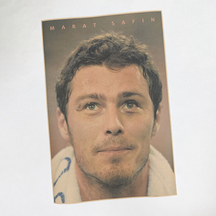 萨芬海报MaratSafin网球选手俄罗斯球星体育网球馆装饰画复古定制