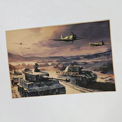 虎式坦克海报坦克世界游戏二战武器收藏装饰画WOT挂图虎2tigerII
