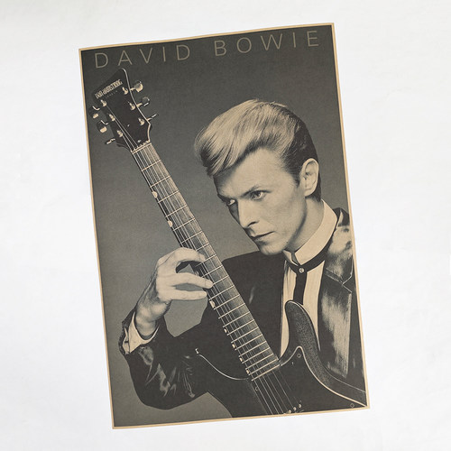 david bowie海报大卫鲍威英伦摇滚乐队海报咖啡馆装饰画酒吧