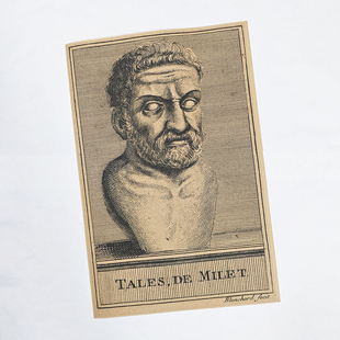 泰勒斯肖像海报古希腊米利都学派Thales希腊七贤挂图伟大人物图
