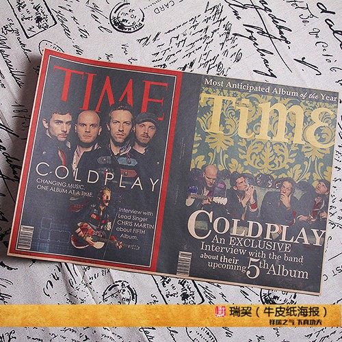 酷玩乐队海报coldplay 美国时代周刊封面图 英伦摇滚乐队海报