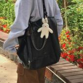 samoondoh zipper 韩国代购 shopper bag 侧拉链 单肩包