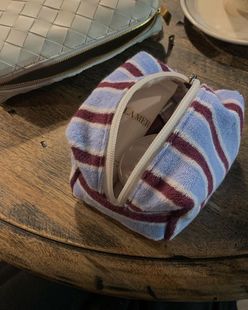 韩国代购 unfold terry pouch 毛巾棉 收纳包/化妆包