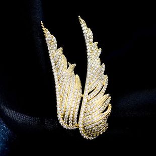 衣服配饰品 闪亮满钻天使之翼男士 西装 胸针小众设计感时尚 精致女款