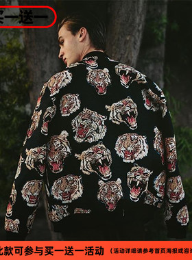 洛杉矶潮牌PUBLISH 定制面料 满版虎头 宽松 老虎虎年INS夹克外套