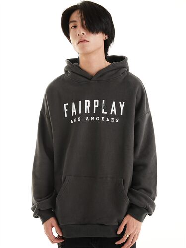 【清仓特价】fairplay 基础logo 宽松情侣休闲纯棉连帽卫衣帽衫