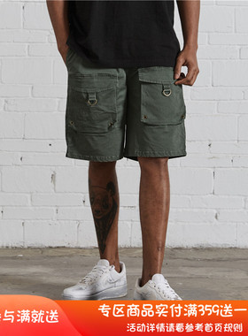 纽约潮牌Profound Foundation支线 廓形立体口袋做旧休闲弹力短裤