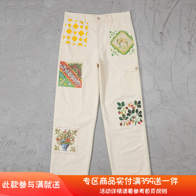 【五折】纽约设计师品牌Profound 民族风壁毯画 宽松直筒工装裤