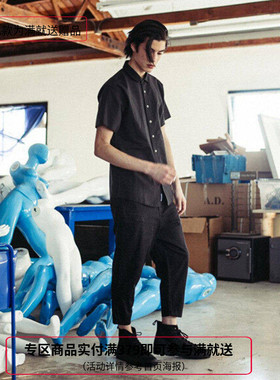 PUBLISH Donato pant脱浆原牛 高腰垮裆 休闲八分 弹力牛仔裤