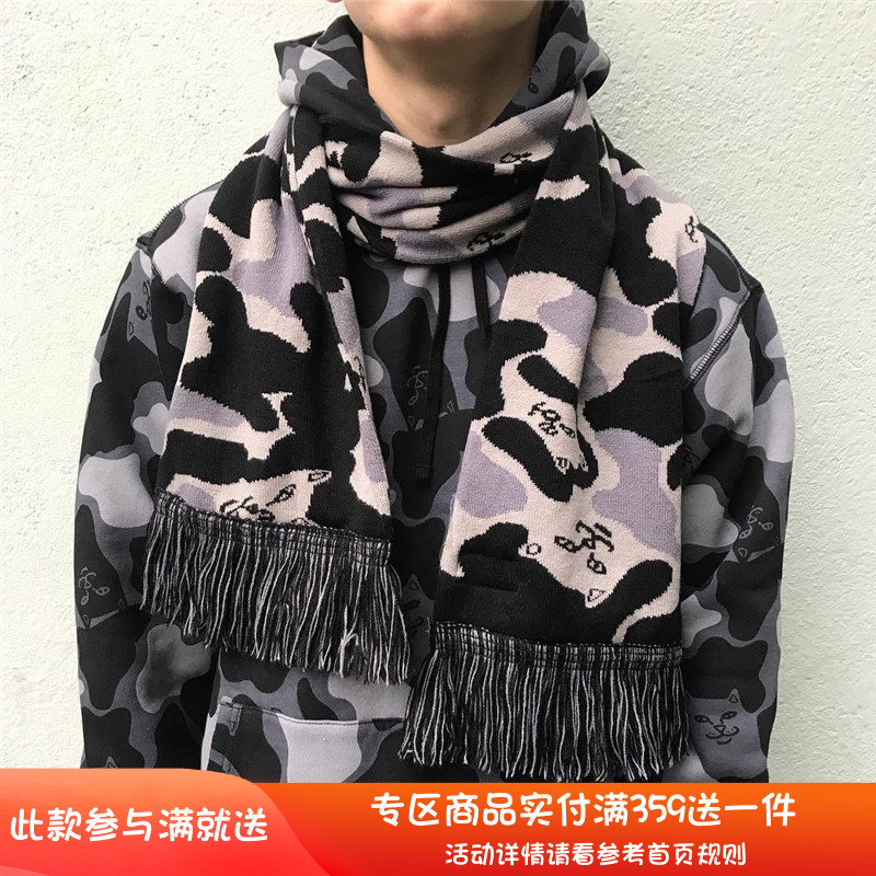 清仓官方授权潮牌贱猫迷彩围脖