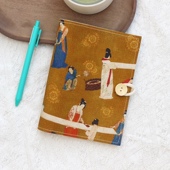 原创唐仕女图A5A6布艺本子活页手帐本记事日记日程礼物集章随身