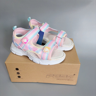 外贸出口俄罗斯女童凉鞋夏季运动凉鞋28-35码防水防滑轻便摩术贴1