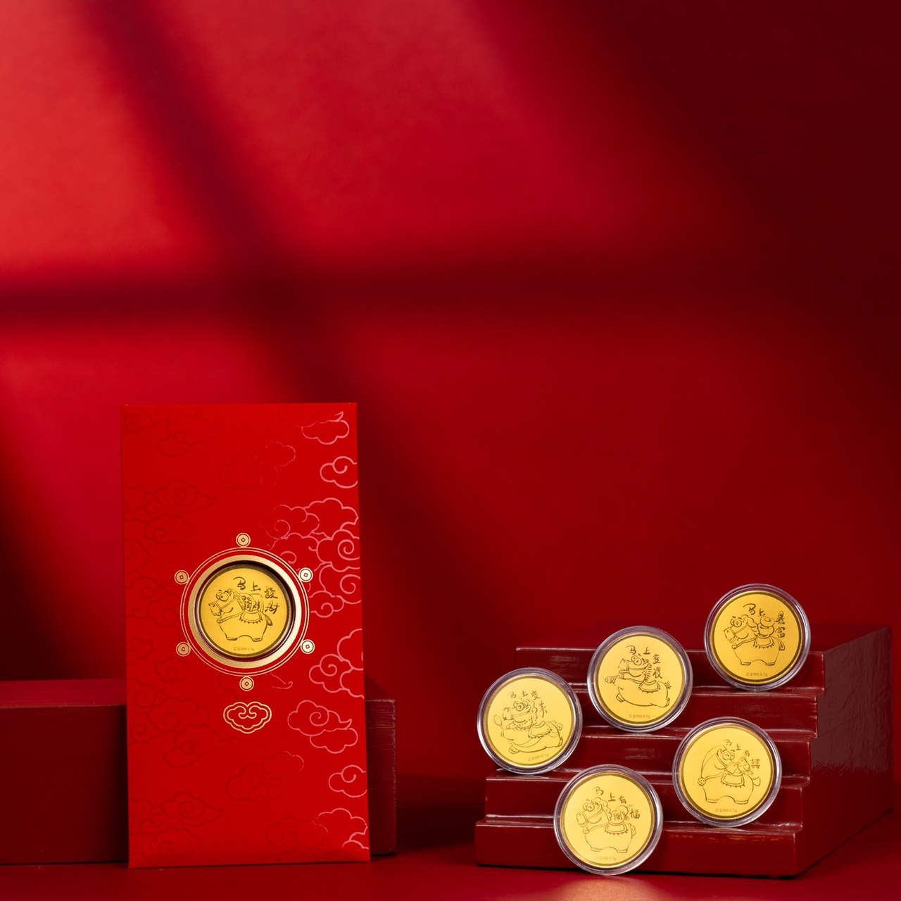 黄金红包喜庆送礼佳品高级感足金999真金利是礼盒包装大气礼物