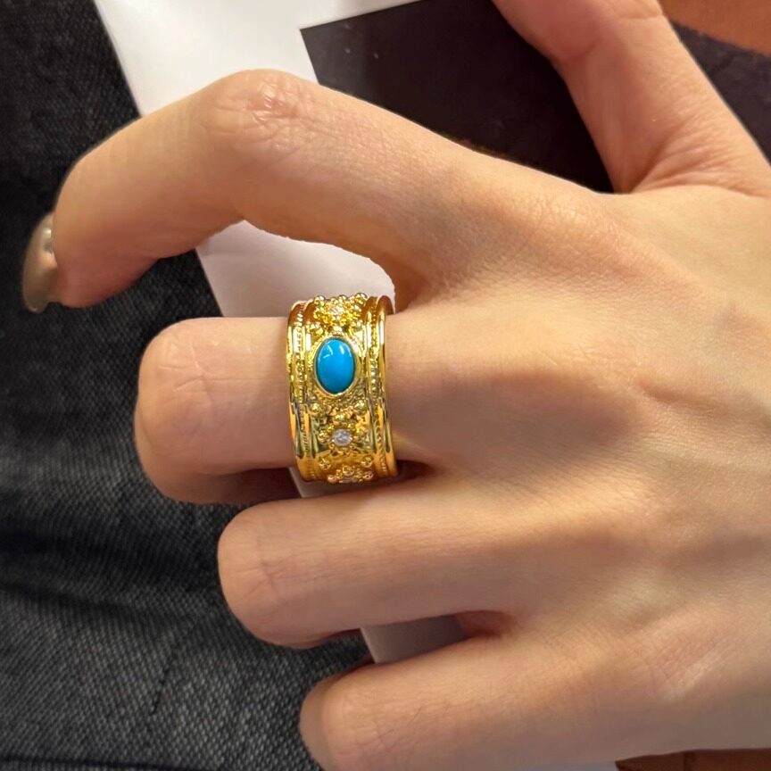 深圳黄金女戒指足金999女士金戒指支持复检送礼盒带证书镶嵌美松