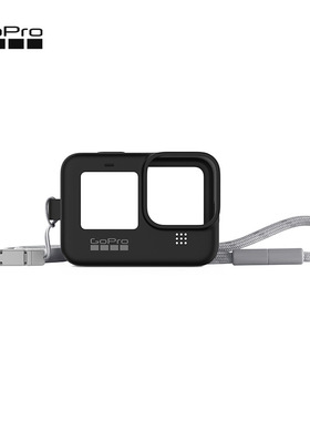 8GoPro运动相机配件 黑色硅胶保护套+挂绳 适用HERO13/12/11/10/9