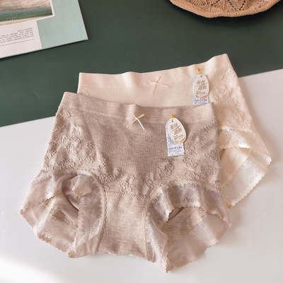 贝莱娅莫代尔无缝提花蕾丝内裤女