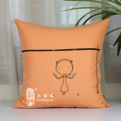两情相悦创意靠垫情人礼物抱枕汽车靠包腰枕沙发靠背套不含芯包i.