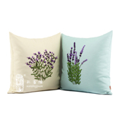 薰衣草手工丝带绣抱枕靠垫居家靠包沙发大靠背套午睡枕送枕芯 包邮