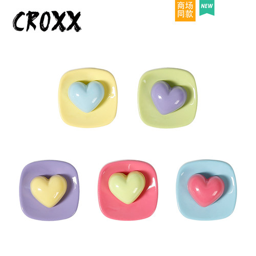 CROXX 洞洞鞋配饰爱心鞋花diy配件装饰扣卡扣鞋扣适配Cross/Crocs