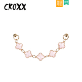 CROXX设计四叶草鞋 扣饰品配饰镶嵌防掉DIY鞋 花配件卡扣适配crocs