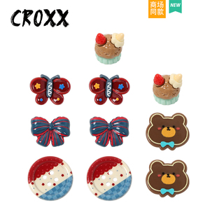 CROXX洞洞鞋配饰卡通鞋花蝴蝶结小熊鞋扣DIY装饰扣适配CrossCrocs