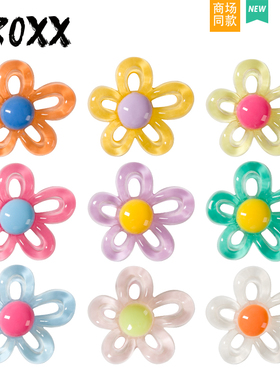 CROXX 果冻色花朵洞洞鞋配饰鞋花配件crocc装饰扣适配Cross/Crocs