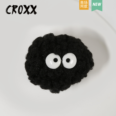 CROXX 洞洞鞋配饰煤球毛绒鞋扣diy装饰扣卡扣鞋花适配Cross/Crocs