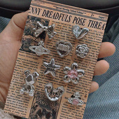 扣装 饰扣卡扣适配crocs 配饰鞋 花底扣配件鞋 幻银绮梦 洞洞鞋