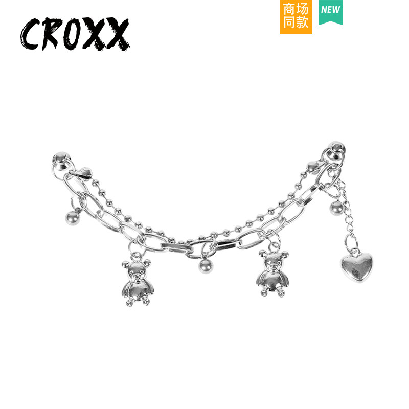 CROXX洞洞鞋配饰金属小熊鞋链高级装饰扣鞋花diy配件适配Crocs