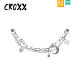 扣锆石鞋 CROXX洞洞鞋 链双链条适配crocs 装 饰扣鞋 配饰鞋 花diy拖鞋