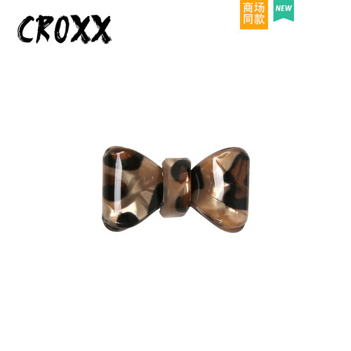 CROXX洞洞鞋配饰鞋花豹纹蝴蝶结鞋扣可拆卸装饰扣适配Cross/Crocs