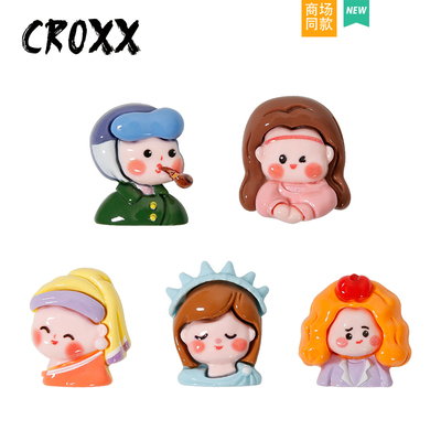 CROXX Q版绘画洞洞鞋配饰装饰扣diy卡扣鞋花鞋扣适配Cross/Crocs