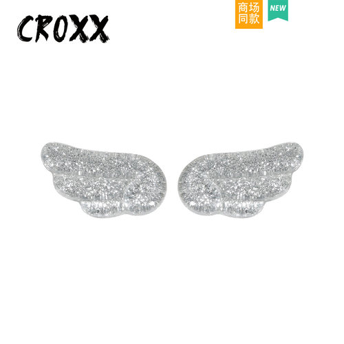 CROXX 洞洞鞋配饰透明翅膀鞋花装饰扣diy配件Y2k鞋面卡扣 鞋花